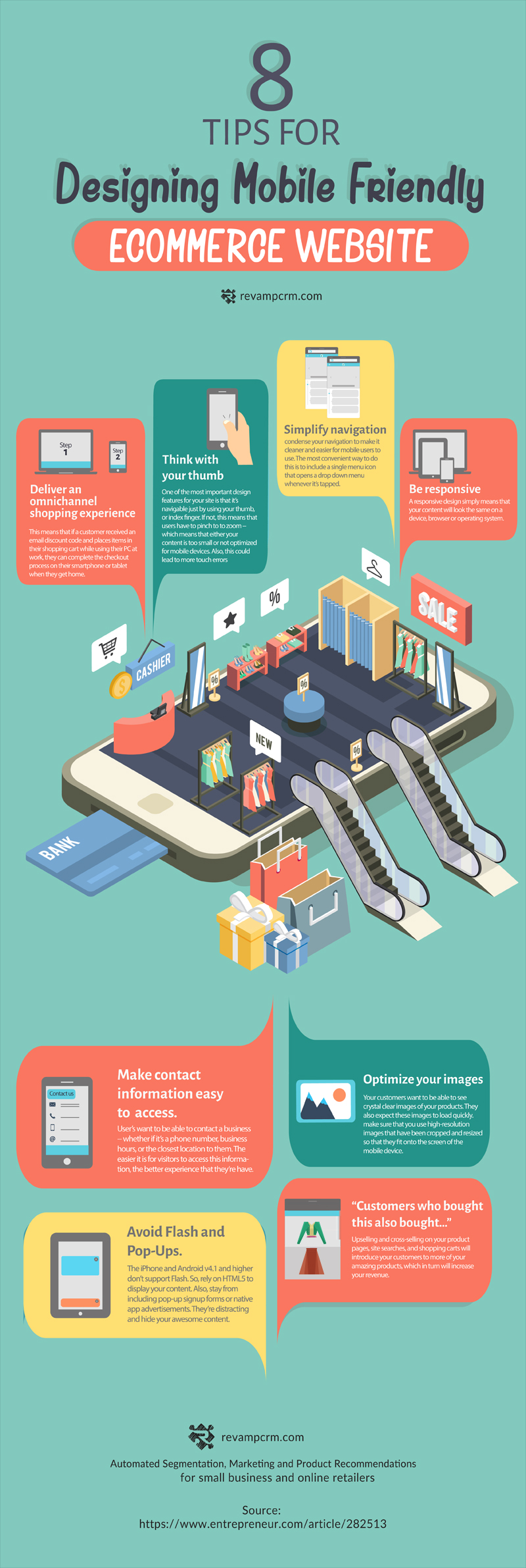 8 Tips For Creating a Mobile Friendly Ecommerce Website [Infographic]